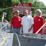 COME FISH COME--Tippi (Mrs. Denver) Pyle with a couple of contestants ready to hook some bass.